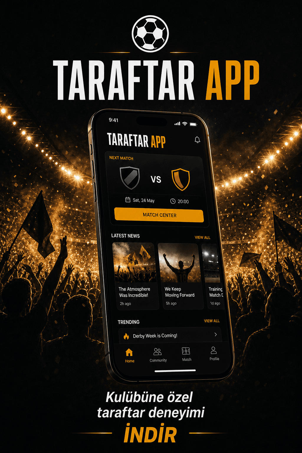 Taraftar App — App Promo Poster